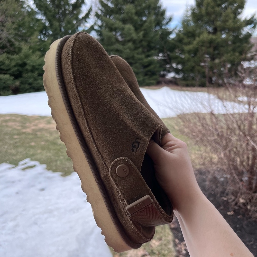 Ugg goldenstar suede clogs caribou brown 9.5 women’s - Picture 5 of 9